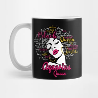 Aquarius Queen Funny Birthday Gift for Black Women Girl Mug